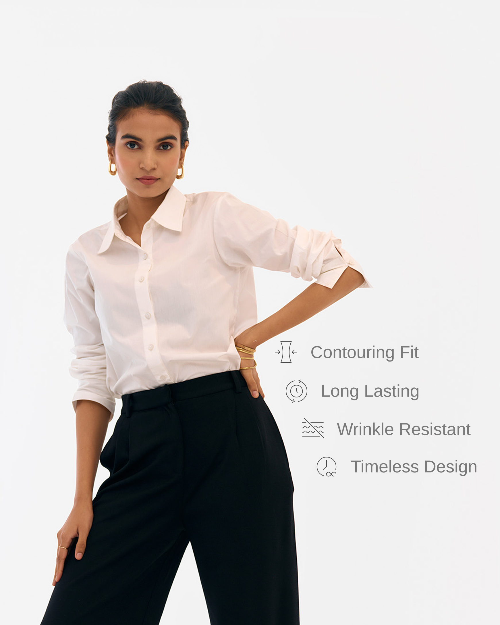 Astral White Cotton Relaxed Shirt