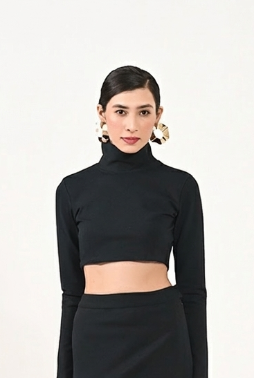 High neck crop top